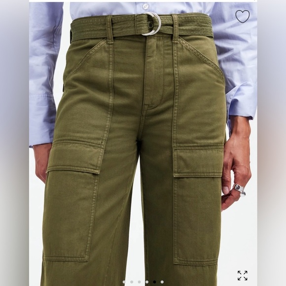NWT Madewell Belted Slouchy Straight Cargo Pants in
Garment Dye - Picture 5 of 11